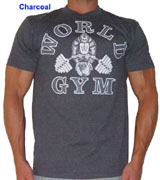 Bodybuilding T Shirt - Classic World Gym Logo - WG101