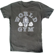 W110 World Gym Shirt Acid Wash classic logo - 