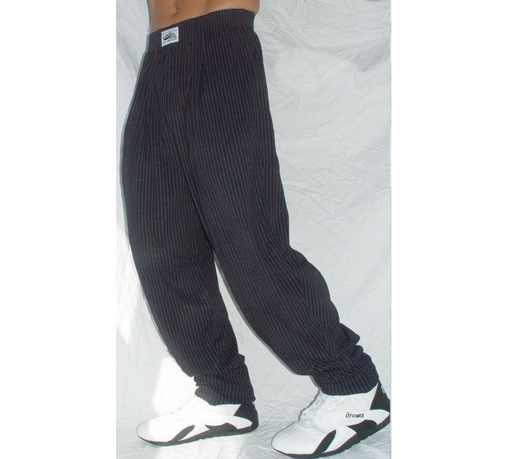 New Vtg California CraZee Wear Gym Pants Mens XS Black Grey Zebra Deadstock  