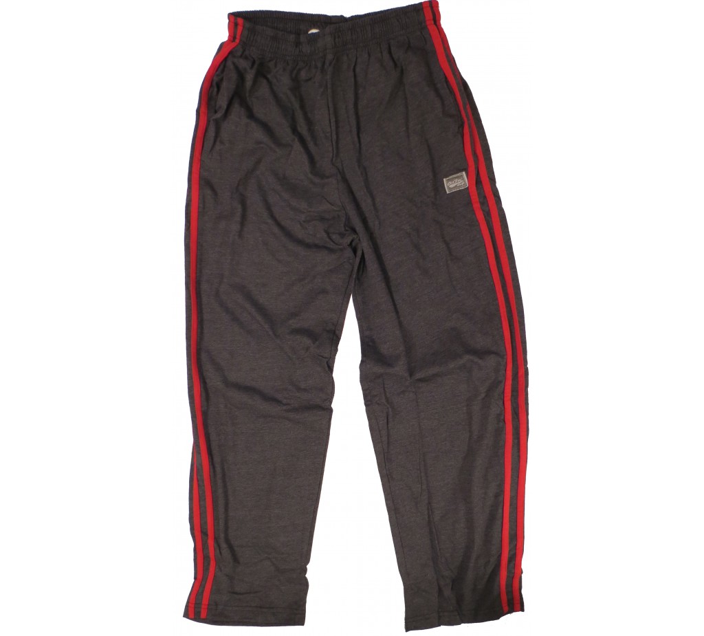 Style 500M Black Microfiber Baggy Pants With Red Crazee Wear