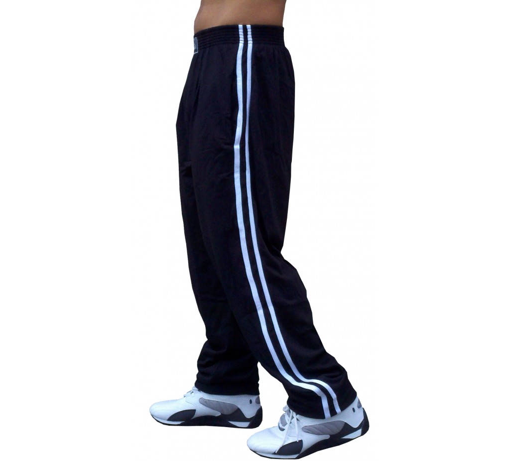 Vintage California Crazee Wear Pants Blue White Tiger Stripes Gym Stretch  90's Men's Medium 